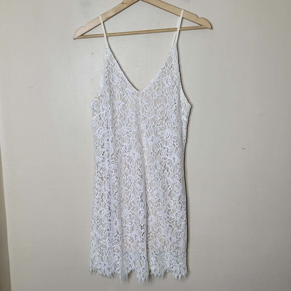 Speechless White Lace Mini Dress Size Medium NWT - Picture 2 of 8